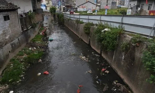 河流污染严重、公示牌下垃圾成堆，当地河长脸红不